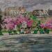 Peinture Jardin des Tuileries  par Novokhatska Olga | Tableau Figuratif Urbain Huile Acrylique