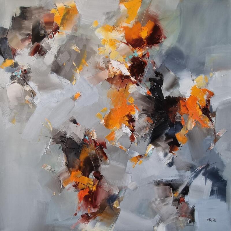 Peinture Provincial stories par Virgis | Tableau Abstrait Minimaliste Huile