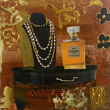 Painting Numéro 5  by Romanelli Karine | Painting Figurative Acrylic, Gluing Mode