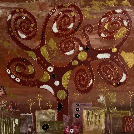 Peinture Soleil ardent  par Romanelli Karine | Tableau Figuratif Acrylique, Collage Natures mortes, Paysages