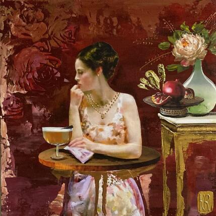 Painting Petite Camille  by Romanelli Karine | Painting Figurative Acrylic, Gluing Life style, Portrait