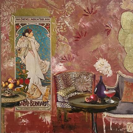 Painting Dans la loge de Sarah  by Romanelli Karine | Painting Figurative Acrylic, Gluing Life style