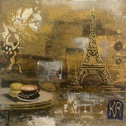 Peinture 16h00 par Romanelli Karine | Tableau Figuratif Acrylique, Collage Scènes de vie, Urbain