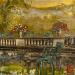 Peinture Le Luxembourg  par Romanelli Karine | Tableau Figuratif Urbain Nature Acrylique Collage