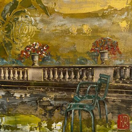 Peinture Le Luxembourg  par Romanelli Karine | Tableau Figuratif Acrylique, Collage Nature, Urbain