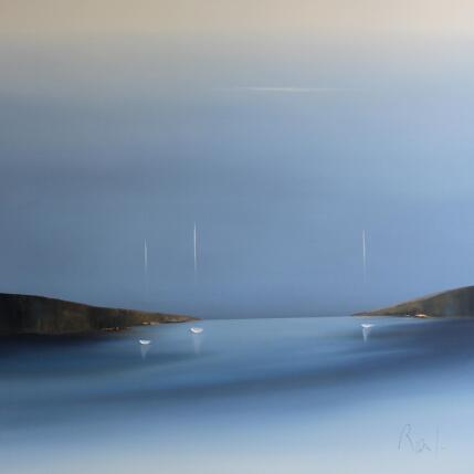 Painting Evasion marine 83 by Roussel Marie-Ange et Fanny | Painting Figurative Oil Marine, Minimalist