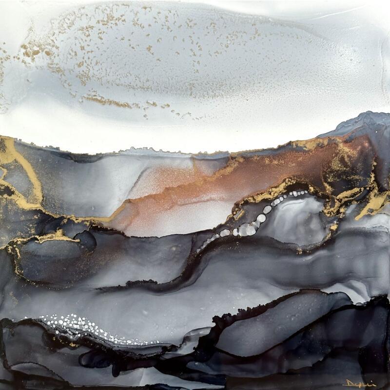 Peinture 2528 Poésie Minérale par Depaire Silvia | Tableau Abstrait Acrylique