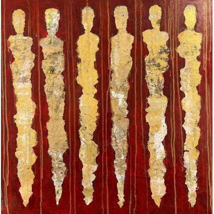 Peinture Les fées magiques par Rocco Sophie | Tableau Art Singulier Acrylique, Collage, Sable