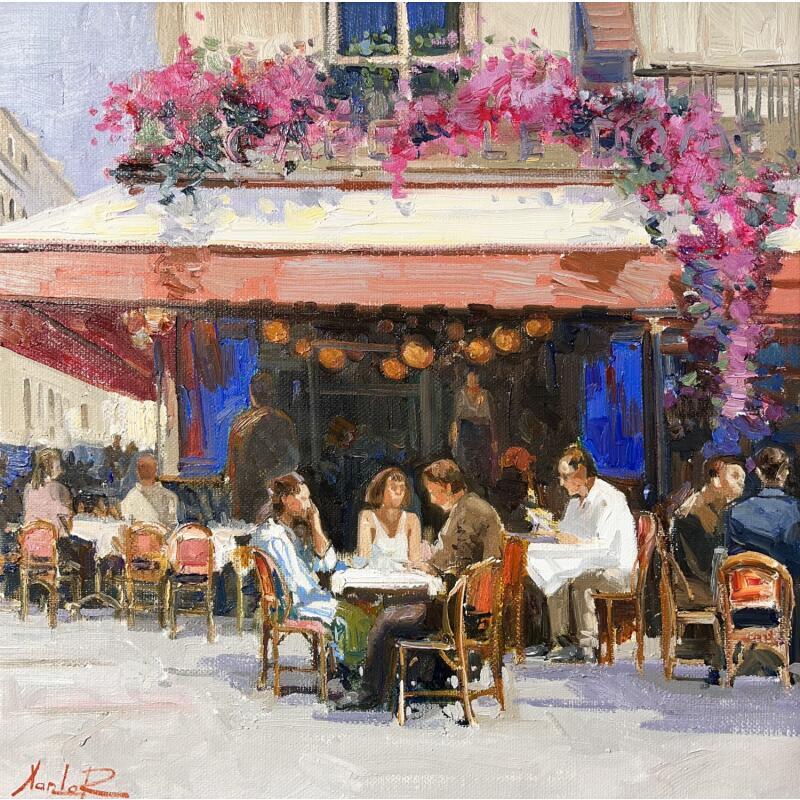 Peinture Parisian Pause par Xanlar | Tableau Figuratif Huile