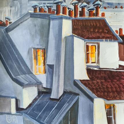Peinture Light in the windows par Rasa | Tableau Figuratif Acrylique Urbain