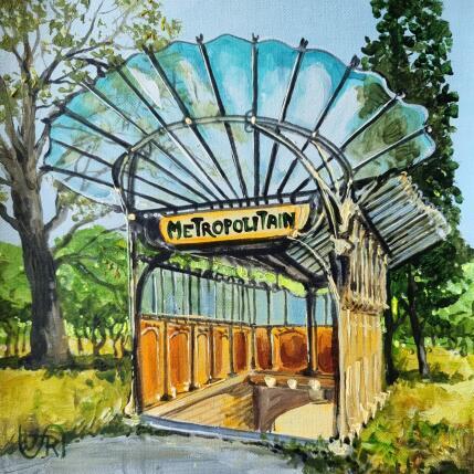 Peinture Metropolitain par Rasa | Tableau Figuratif Acrylique Urbain