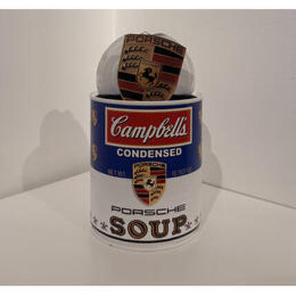 Skulptur CAT2 - CAMPBELL SOUP No Name 10044-20388-20250730-2 von TED | Skulptur Pop-Art Pop-Ikonen