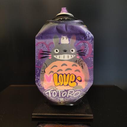 Sculpture Totoro Friend par Lemoine Mael | Sculpture Pop-art Acrylique, Graffiti Icones Pop
