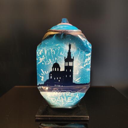 Sculpture Notre Dame par Lemoine Mael | Sculpture Pop-art Acrylique, Graffiti Icones Pop