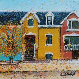 Painting Fragment de Montréal by Dessapt Elika | Painting Impressionism Acrylic, Sand