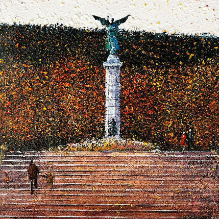 Painting L'automne de George-Etienne by Dessapt Elika | Painting Impressionism Acrylic, Sand