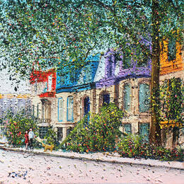 Painting L'été au square saint-louis by Dessapt Elika | Painting