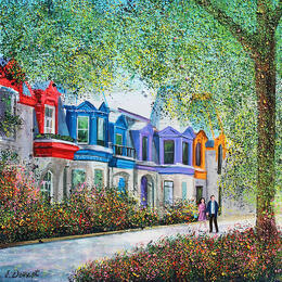 Painting L'été au quartier Saint Louis by Dessapt Elika | Painting