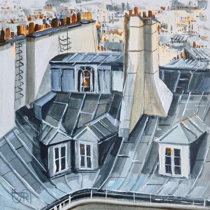 Painting  Above the roofs by Rasa | Painting