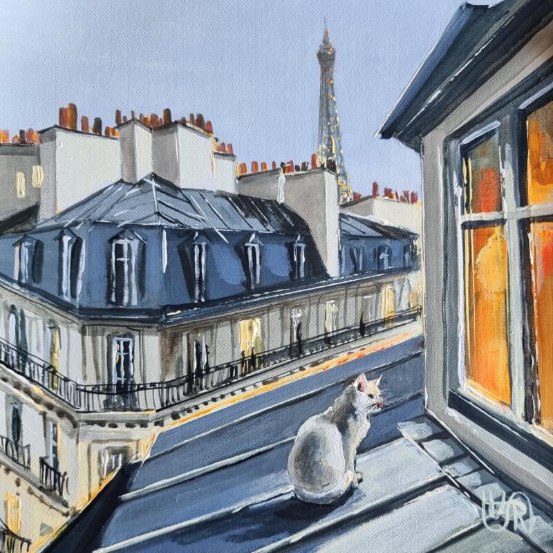 Pintura Open the window. I'm back. por Rasa | Pintura Figurativo Urbano Acrílico