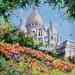 Painting Spring in Montmartre by Rasa | Painting Figurative Urban Acrylic