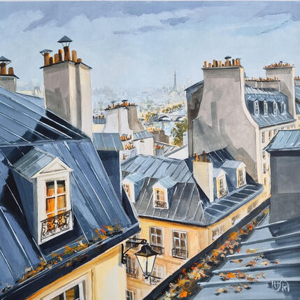 Peinture  My sweet and charming Paris par Rasa | Tableau Figuratif Acrylique Urbain