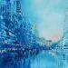 Painting Reflets dans le canal by Levesque Emmanuelle | Painting Oil