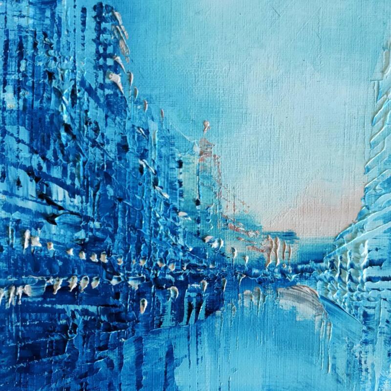Painting Reflets dans le canal by Levesque Emmanuelle | Painting Oil