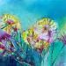 Painting Conter fleurette by Levesque Emmanuelle | Painting Oil