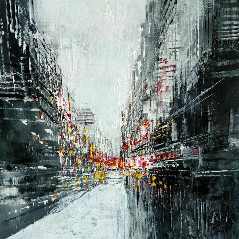 Painting Foule joyeuse by Levesque Emmanuelle | Painting Oil