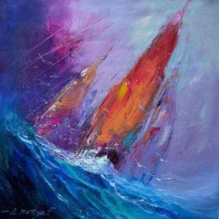 Peinture Big wave par Petras Ivica | Tableau Impressionnisme Huile Paysages
