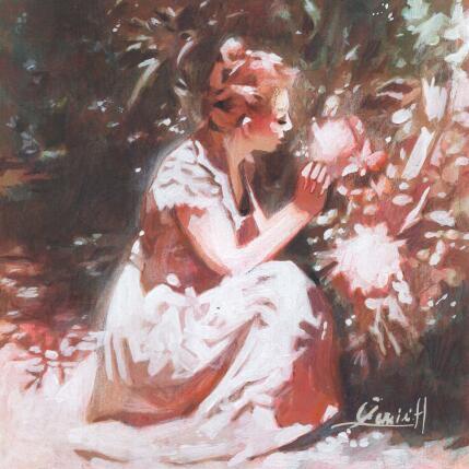 Painting A voix basse by Gemini. H  | Painting Realism Acrylic, Oil Life style, Nature, Portrait