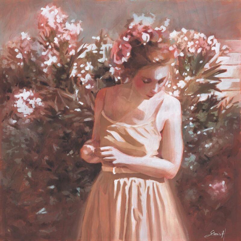 Painting Une entrée remarquée by Gemini. H  | Painting Realism Portrait Nature Life style Oil Acrylic