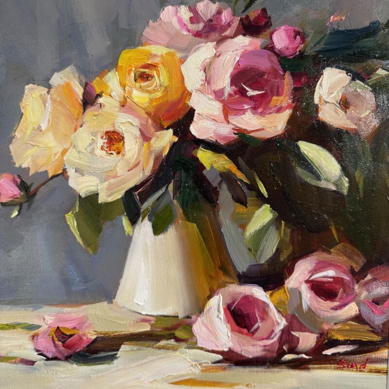 Peinture Symphony of purity par Bond Tetiana | Tableau Figuratif Huile