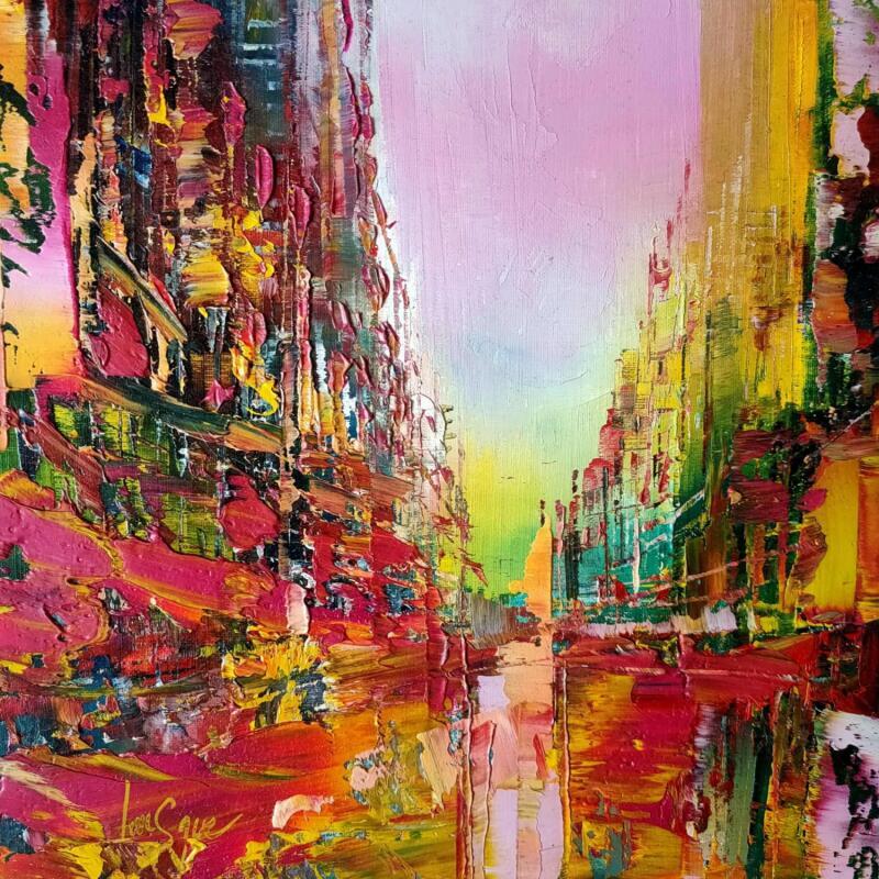 Peinture Matière urbaine par Levesque Emmanuelle | Tableau Huile