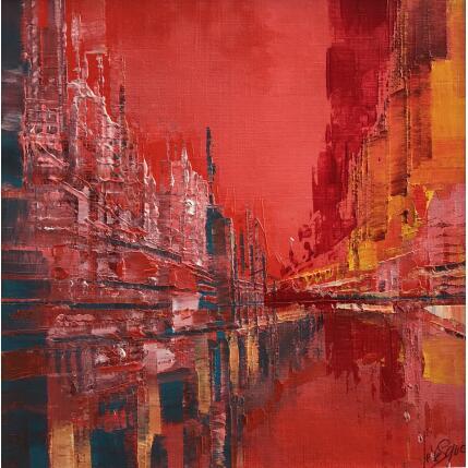 Gemälde Humeur carmin von Levesque Emmanuelle | Gemälde Impressionismus Öl Pop-Ikonen, Urban