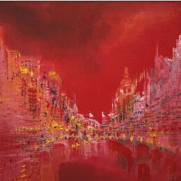 Painting Le pont de mes amants by Levesque Emmanuelle | Painting Impressionism Oil Urban