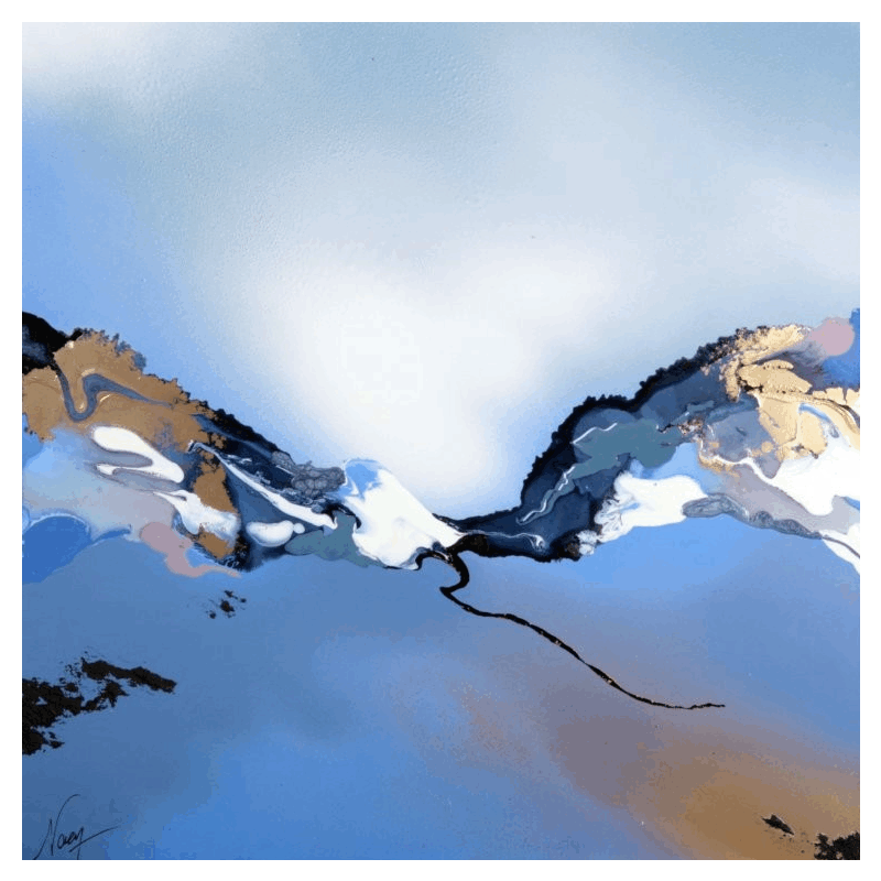 Pintura C3752 por Naen | Pintura Abstracto Acrílico Ink