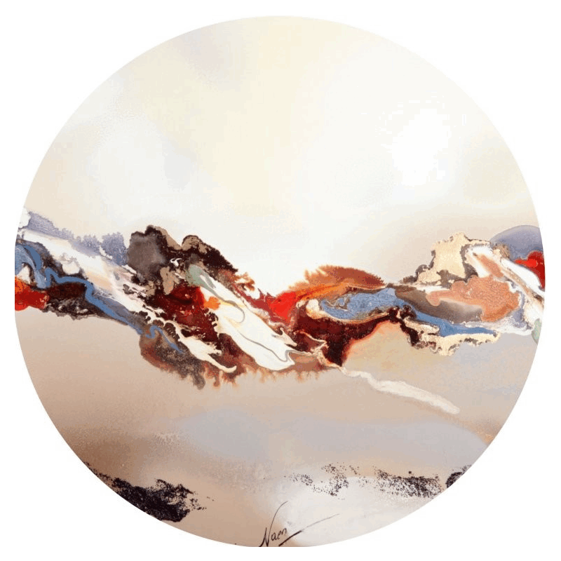 Painting C3765 by Naen | Painting Abstract Acrylic Ink