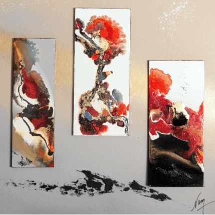 Gemälde C3518 von Naen | Gemälde Abstrakt Acryl, Tinte