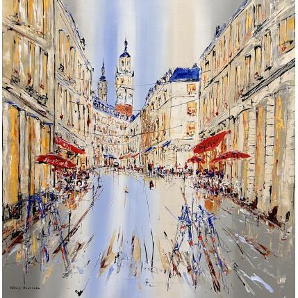 Peinture Ruelle animée par Rousseau Patrick | Tableau Figuratif Huile Urbain