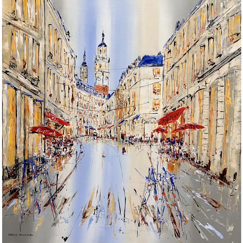Peinture Ruelle animée par Rousseau Patrick | Tableau Figuratif Urbain Huile