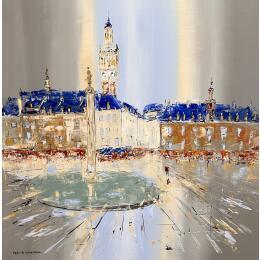 Painting Toutes les places ont une fontaine by Rousseau Patrick | Painting Figurative Oil Urban