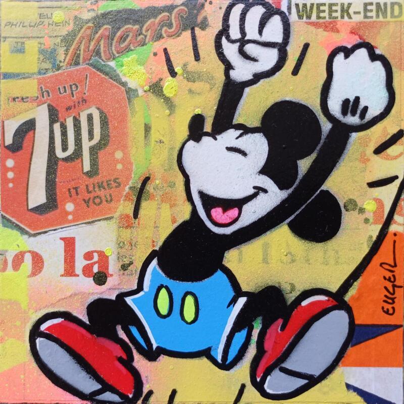 Painting Week-end  by Euger Philippe | Painting Pop-art Pop icons Acrylic Gluing