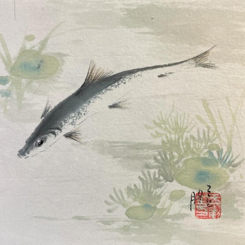 Peinture Fish par Yu Huan Huan | Tableau Figuratif Encre