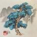 Peinture Pine par Yu Huan Huan | Tableau Figuratif Nature Encre