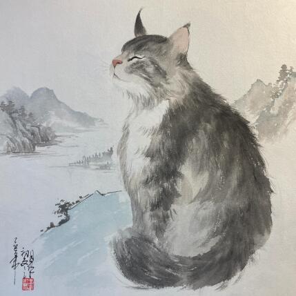 Painting Cat  3 by Yu Huan Huan | Painting