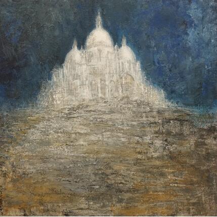 Peinture Coeur Sacré par Rocco Sophie | Tableau Art Singulier Acrylique, Collage, Sable