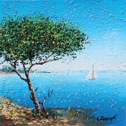 Peinture Souvenir du sud par Dessapt Elika | Tableau Impressionnisme Acrylique, Sable