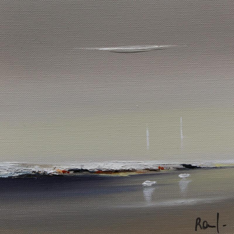 Painting Impression marine 81 by Roussel Marie-Ange et Fanny | Painting Figurative Marine Minimalist Oil
